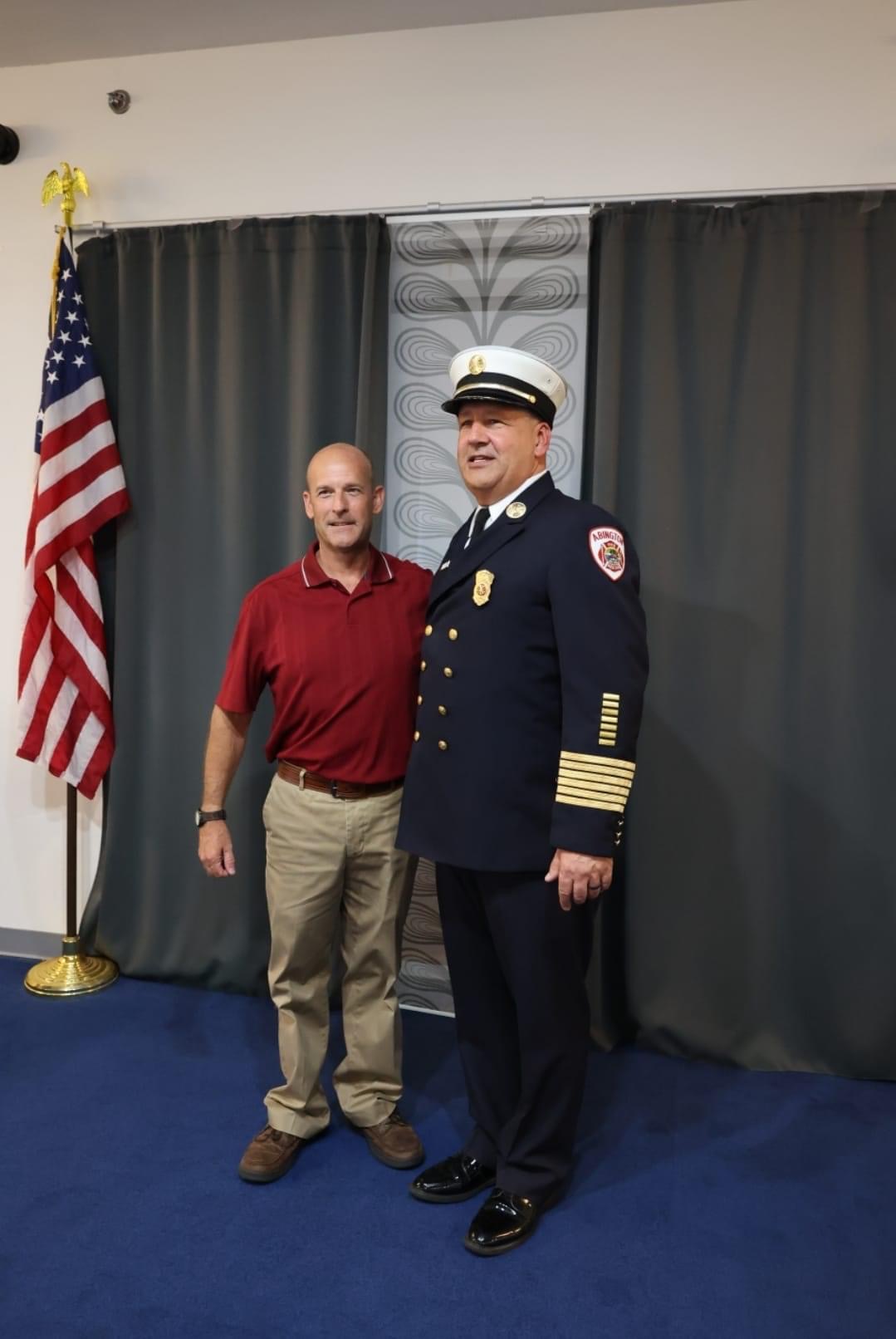 Retired Chief Nuttal and Current Fire Chief Jack Glynn