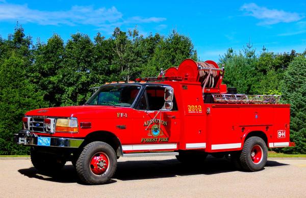 Squad 2   1992 Ford F-350 4x4 Utility (former FF-1 – Skid Unit removed 2022) (converted former US Navy Ambulance)