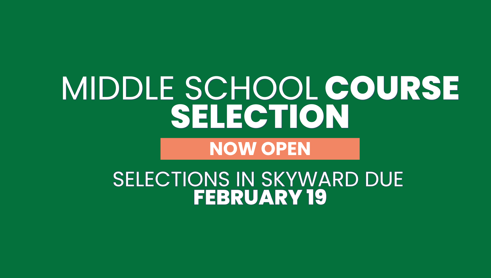 Reynolds MS Course Selection