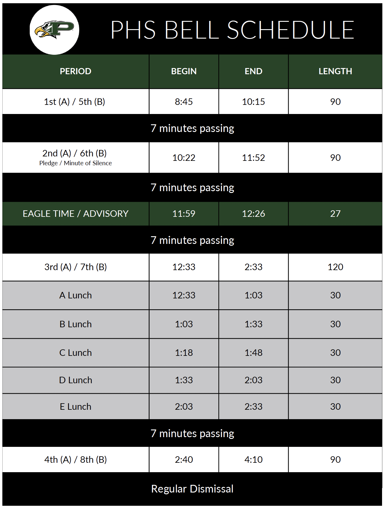 24-25 Bell Schedule