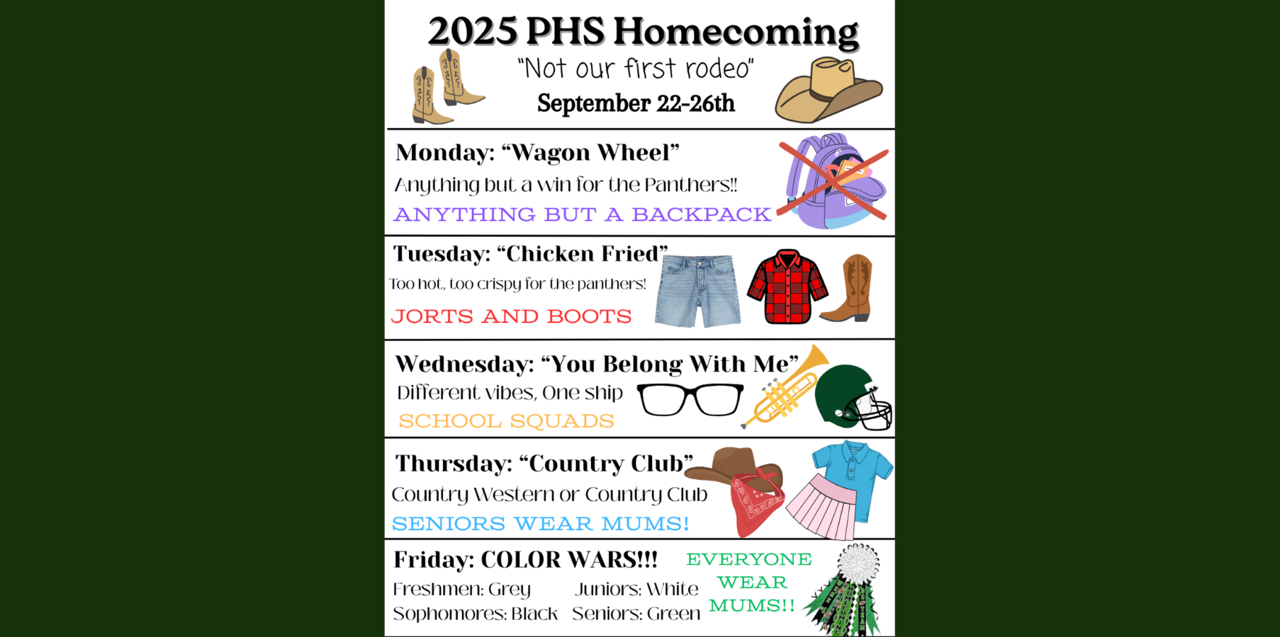 HOCO Dress up Days