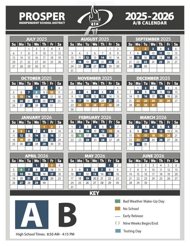 A/B Day Calendar