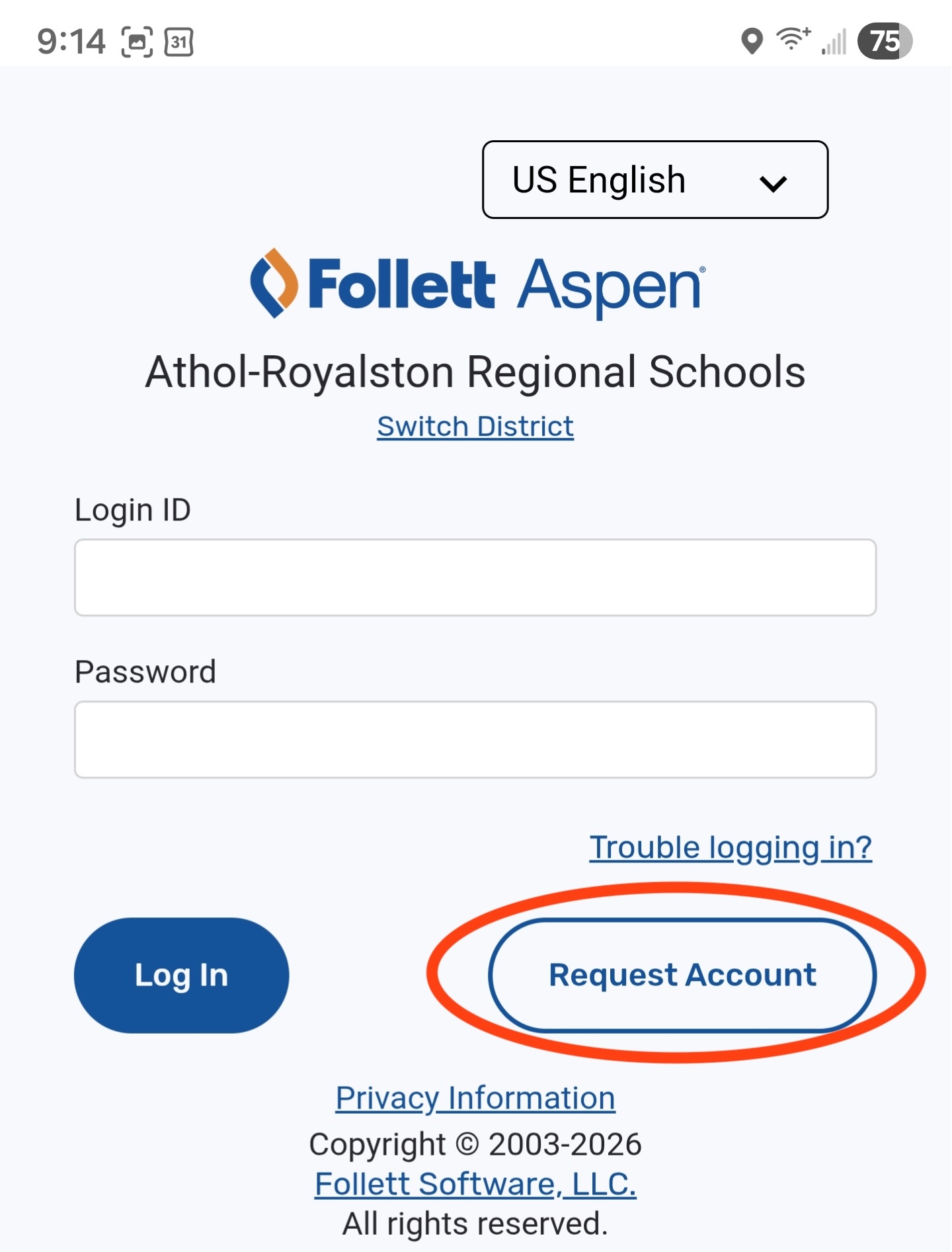Request Account