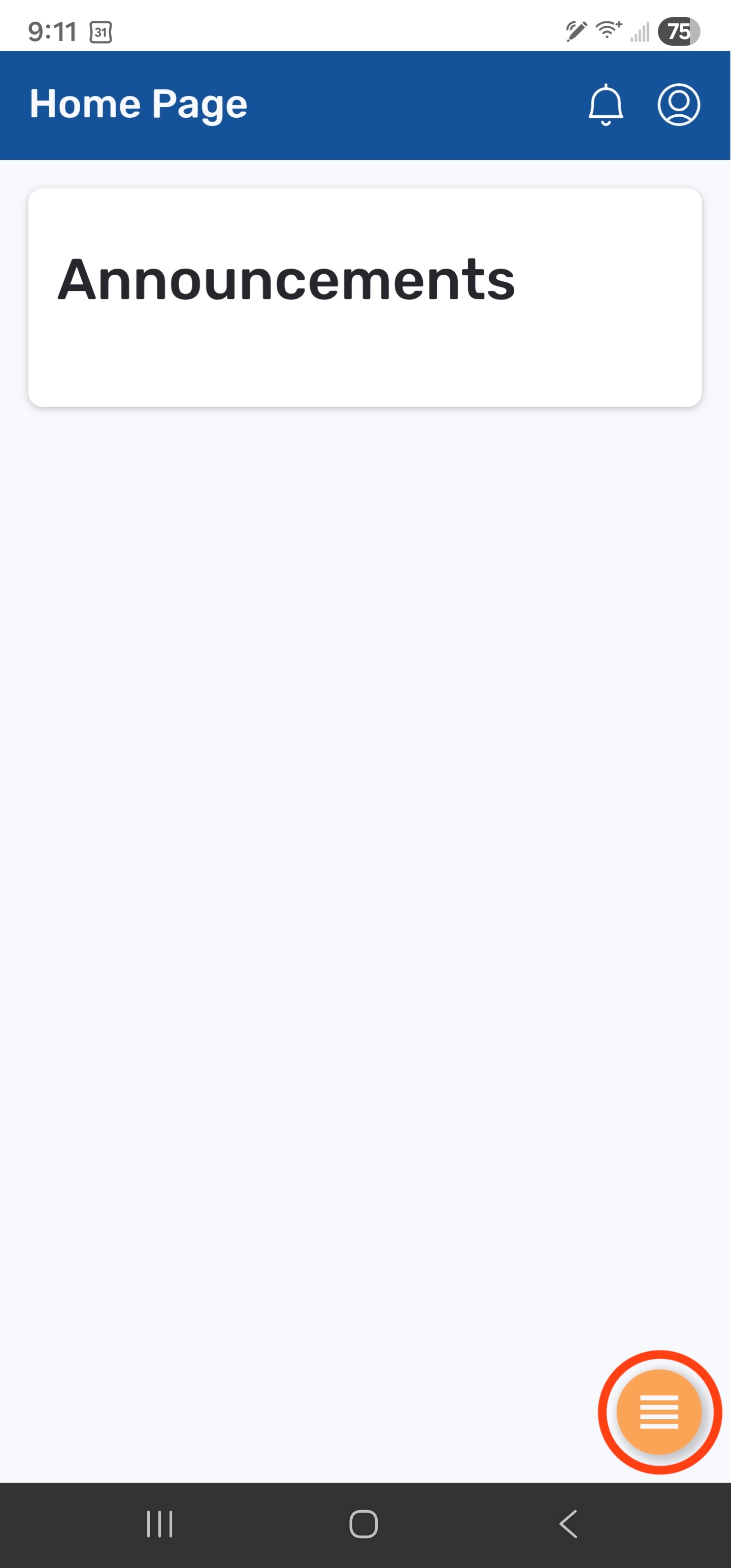 Hamburger menu