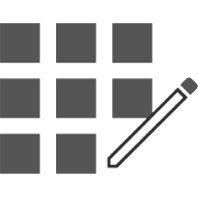 drawing of a little squares with a pencil