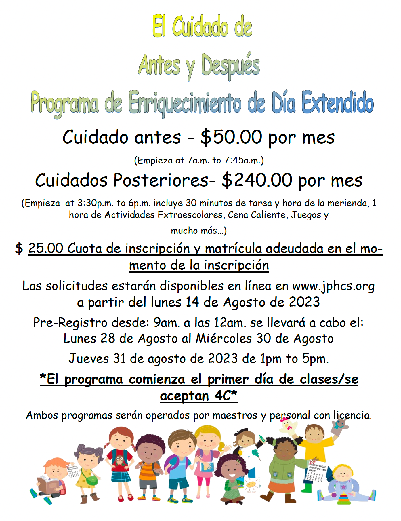 Before and aftercare flyer Spanish