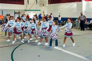 cheerleaders at Beneke Elementary