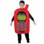 Kid in a cellphone costume 