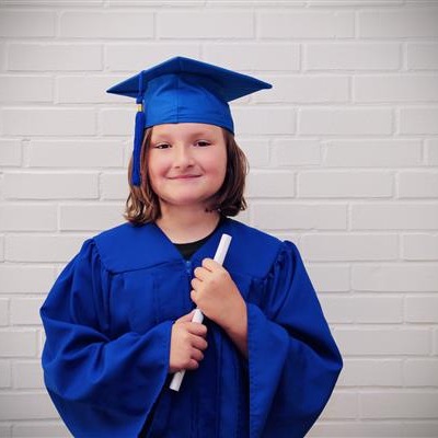 kid graduation headshot