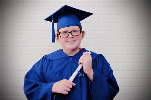 kid graduation headshot