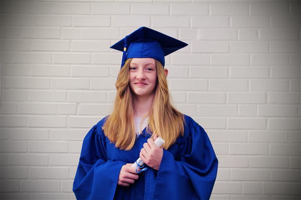 kid graduation headshot