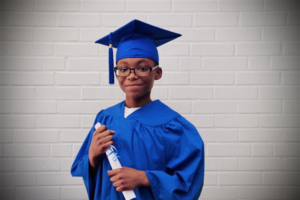 kid graduation headshot