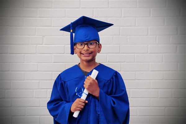 kid graduation headshot