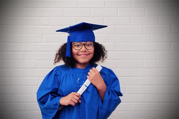 kid graduation headshot