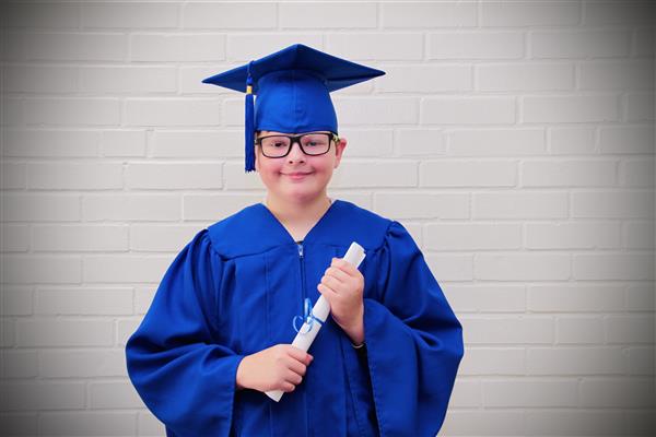 kid graduation headshot