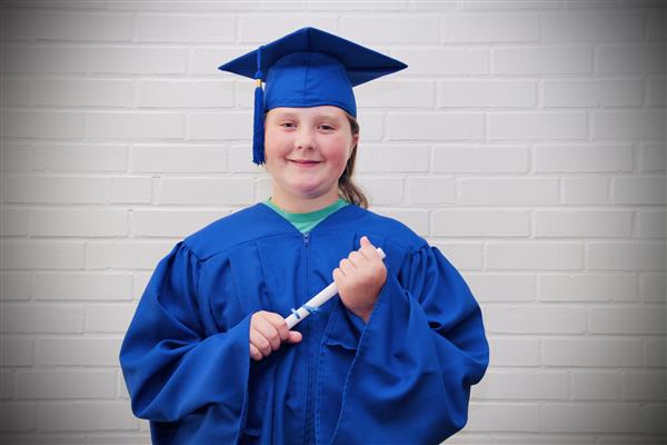 kid graduation headshot