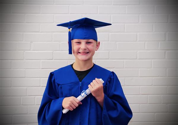 kid graduation headshot