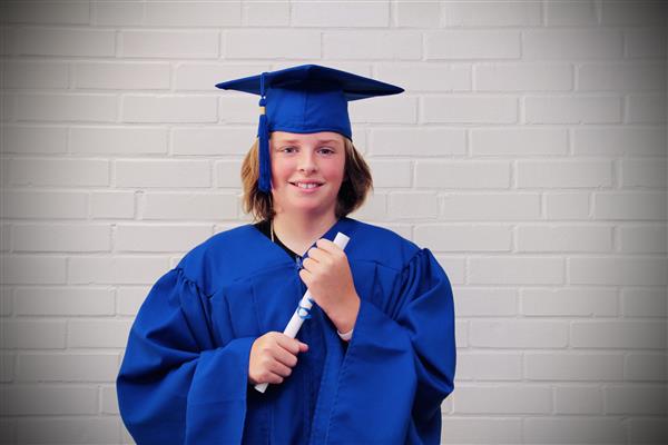 kid graduation headshot