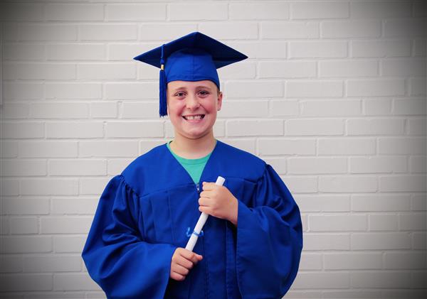 kid graduation headshot