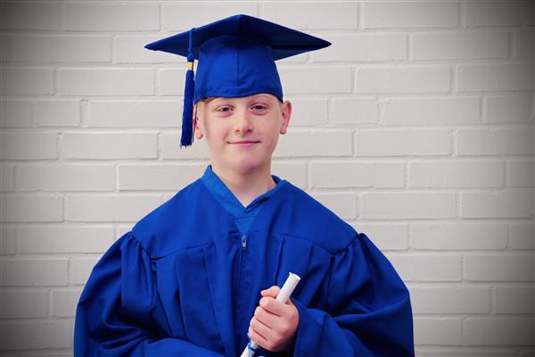 kid graduation headshot