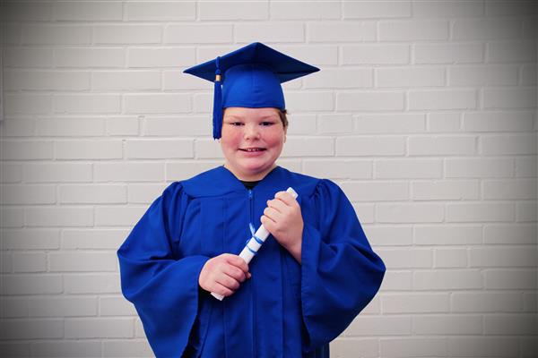 kid graduation headshot