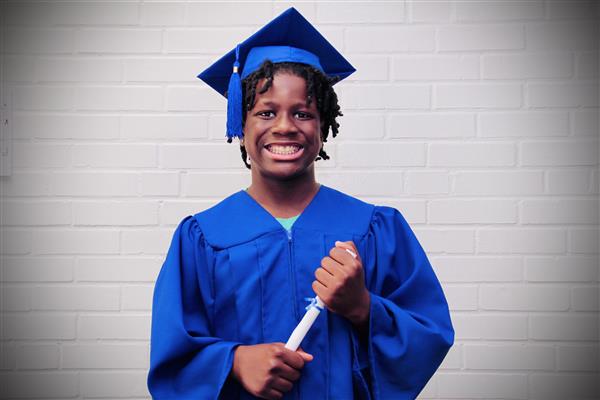 kid graduation headshot