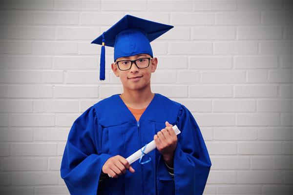 kid graduation headshot