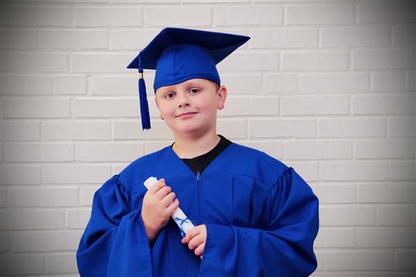 kid graduation headshot