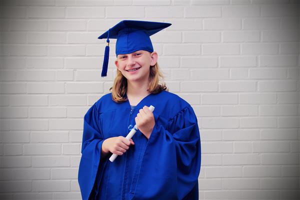 kid graduation headshot