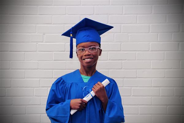 kid graduation headshot