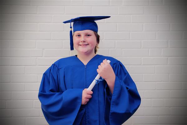 kid graduation headshot