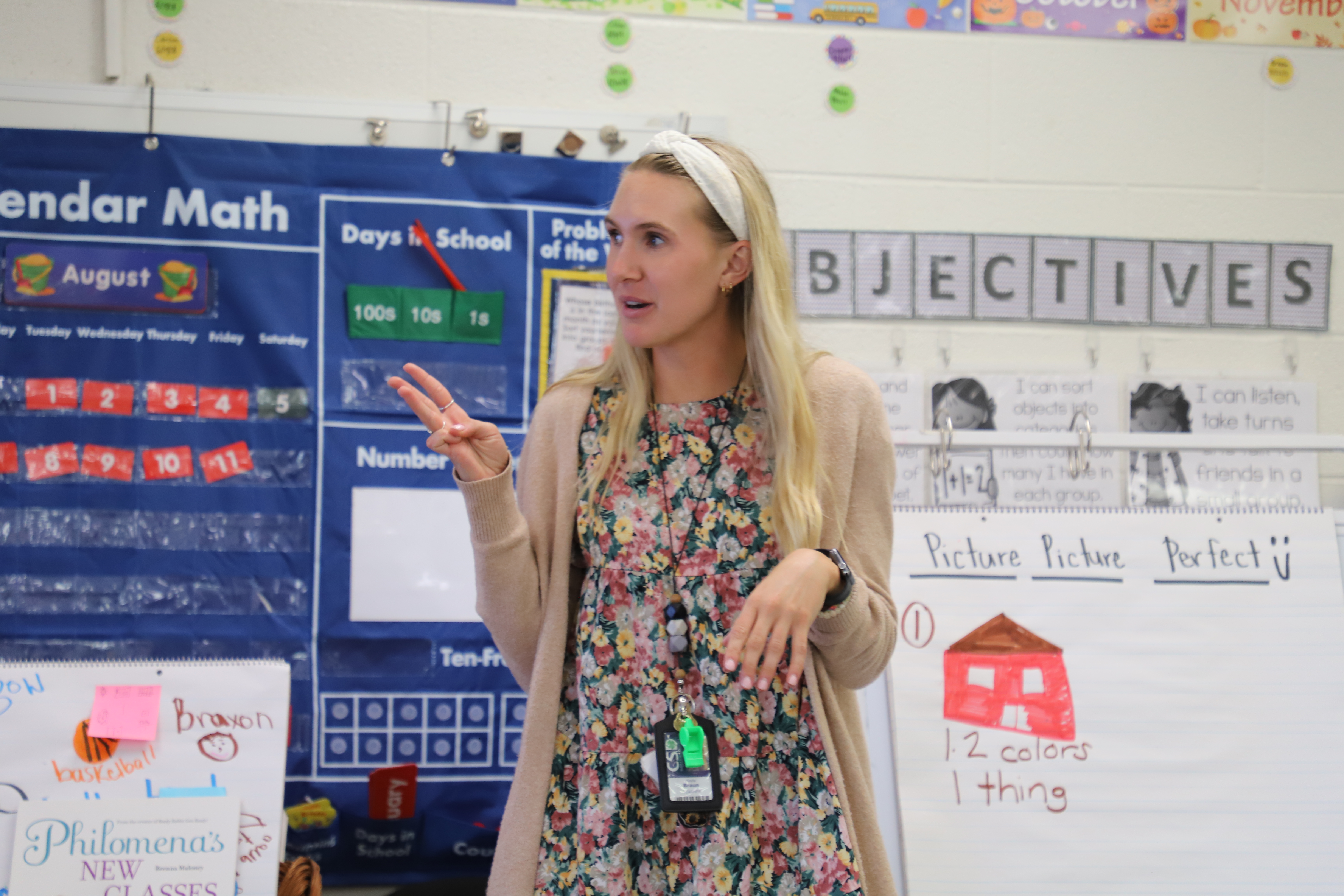 Teacher speaking