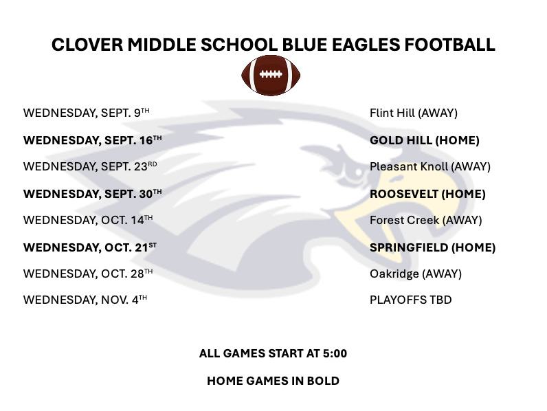 CMS football schedule