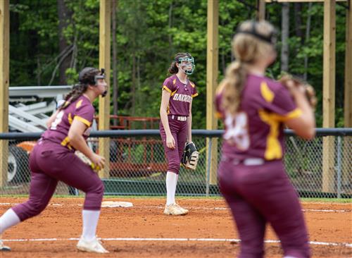 Softball team playing 