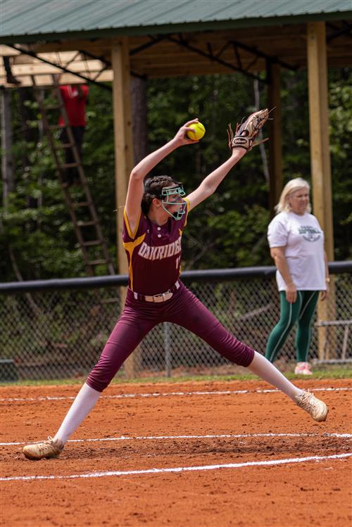 softball player on base