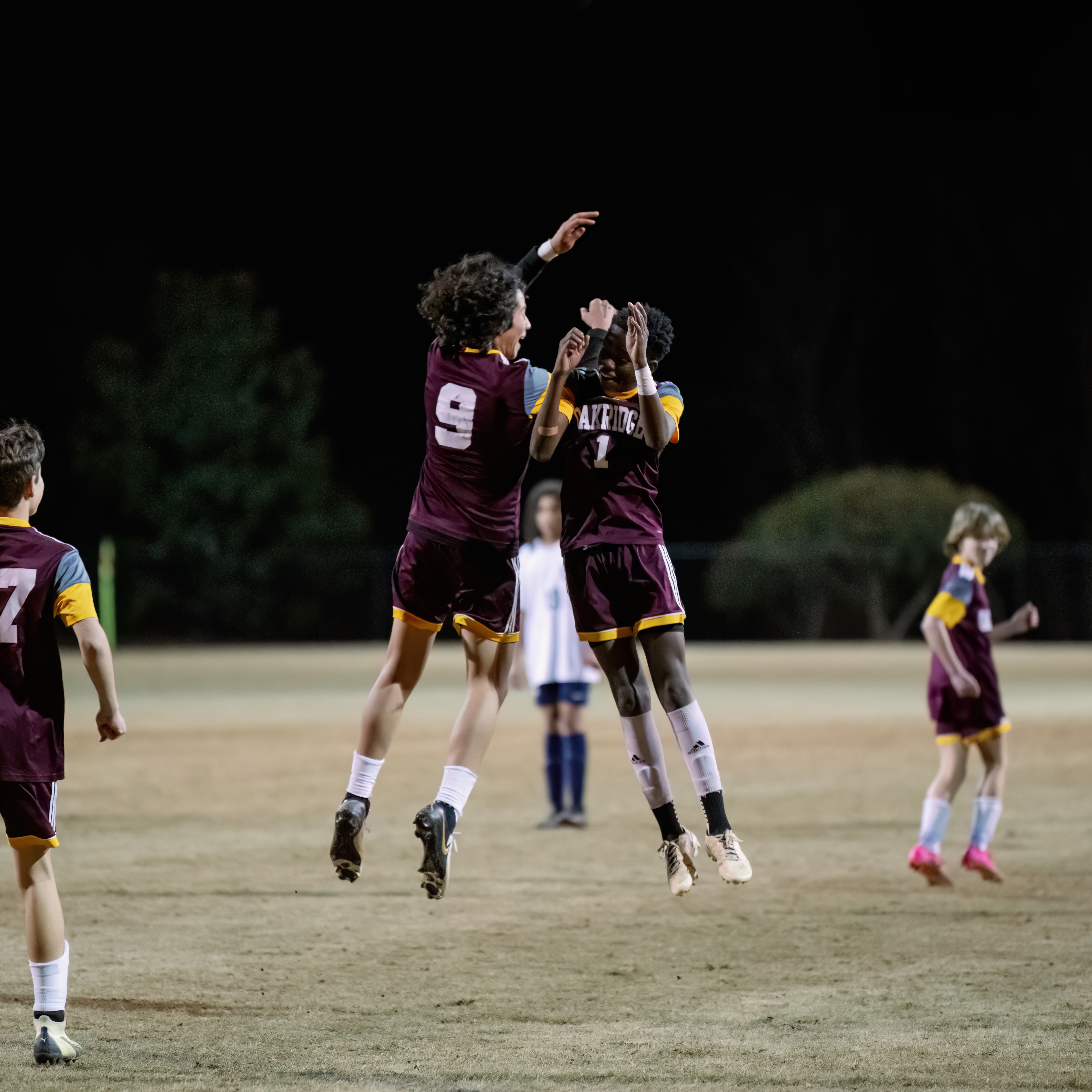 Oakridge Middle School soccer team in field