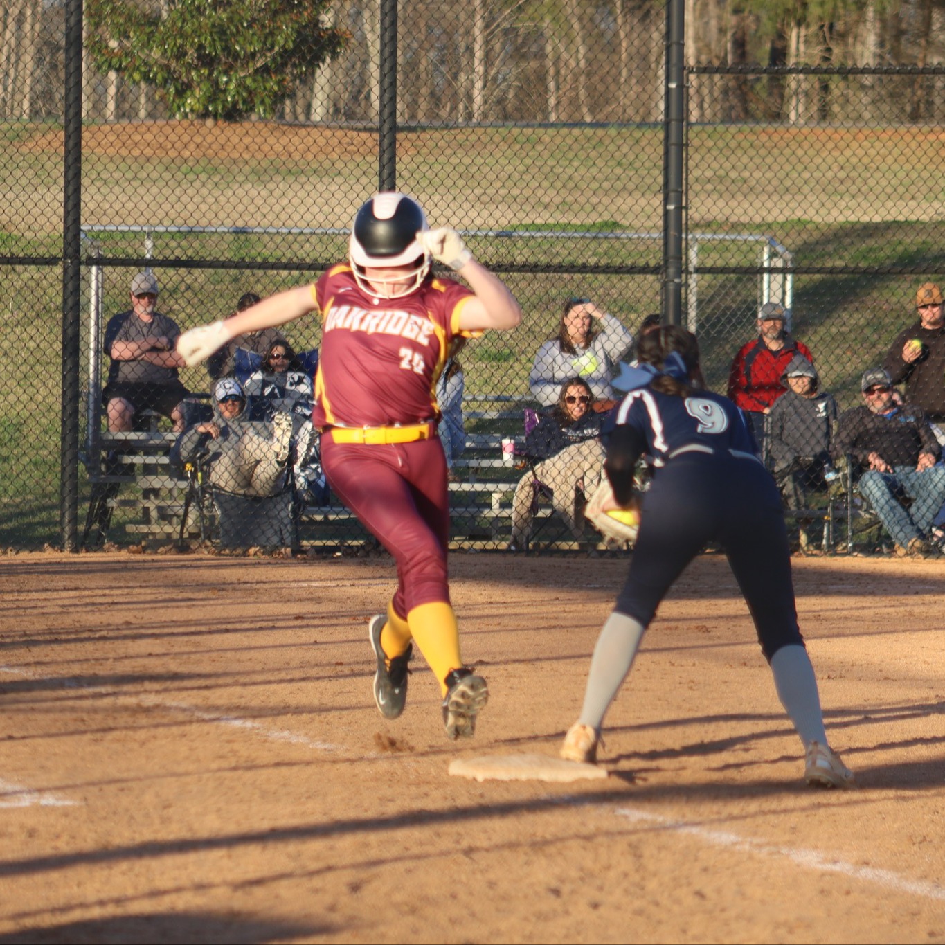 Softball team playing 