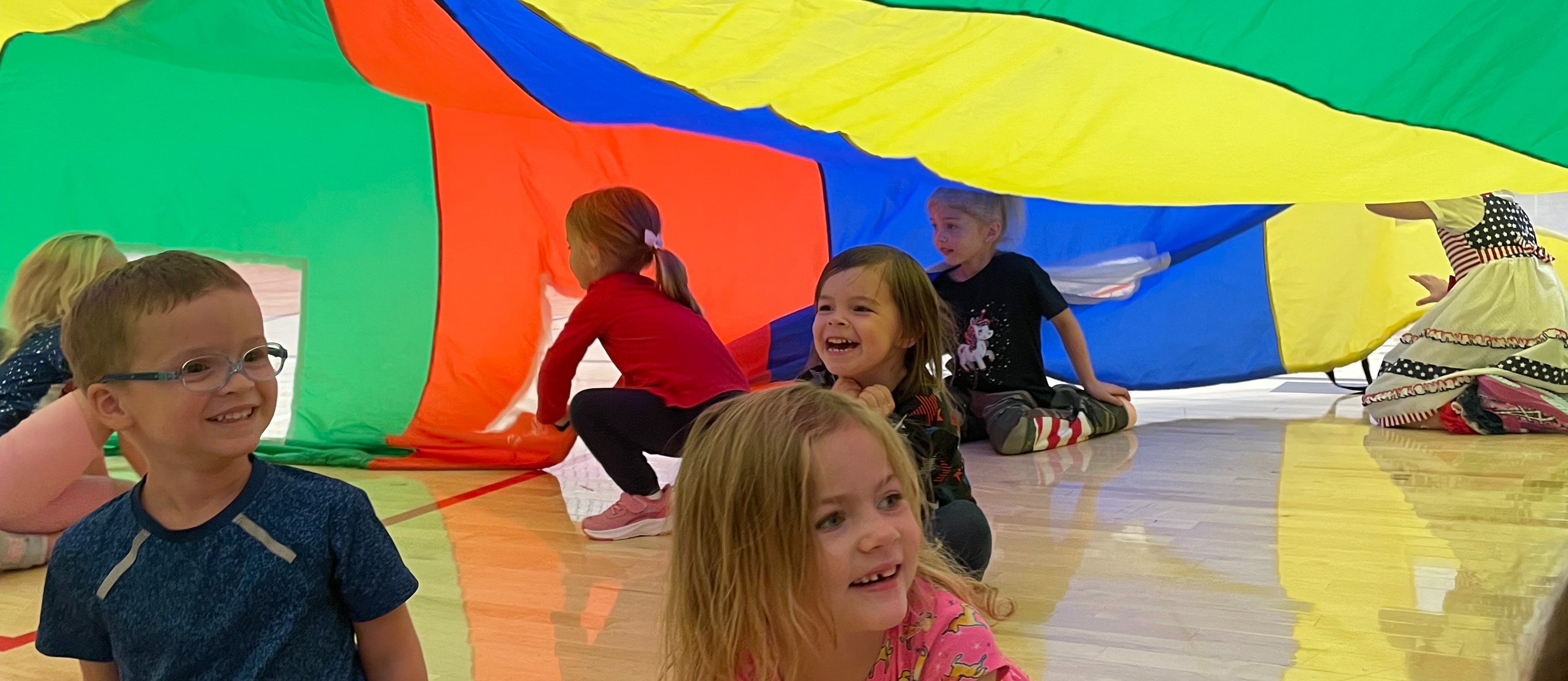 Kids playing in gym class