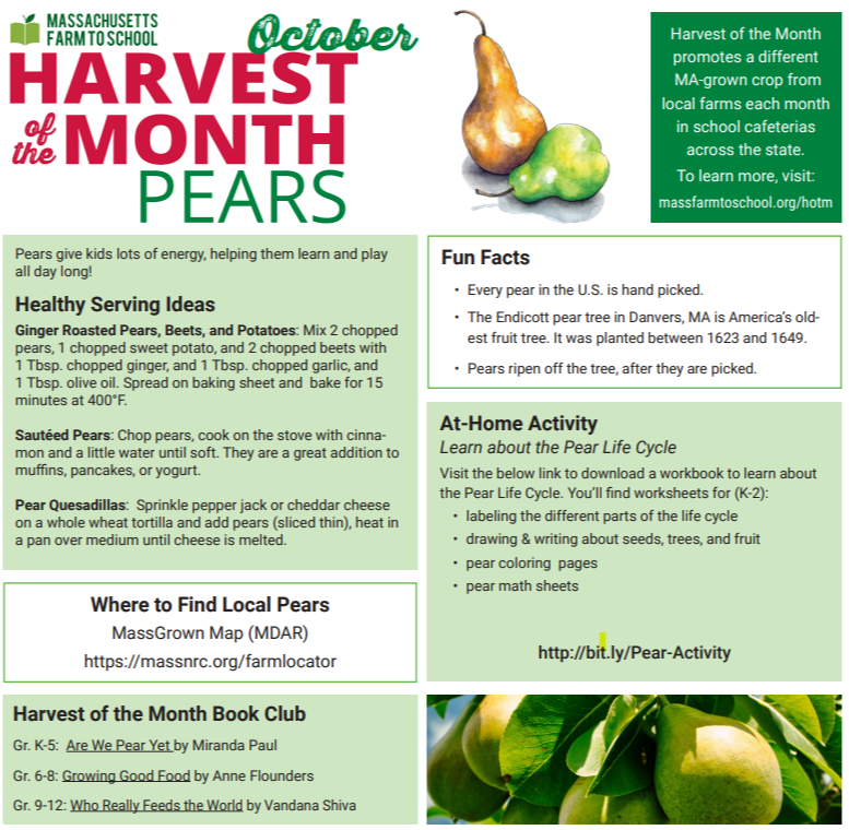 Mass Farm to School harvest of the month