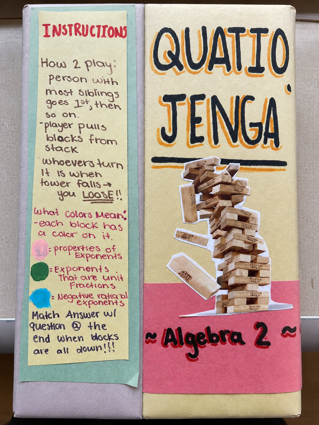 Equation Jenga