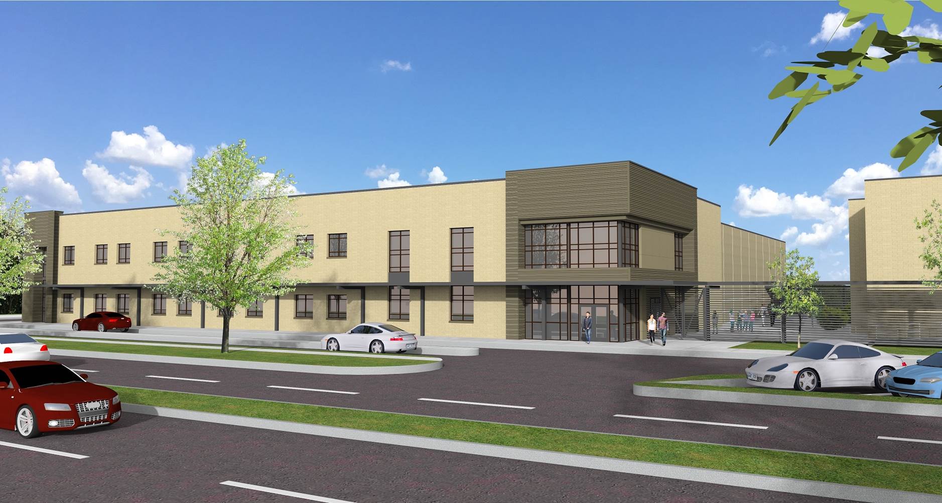 Another view of the renderized version of the school building