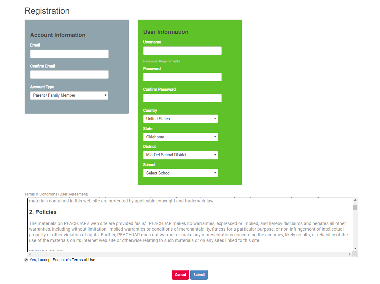 Registration PeachJar