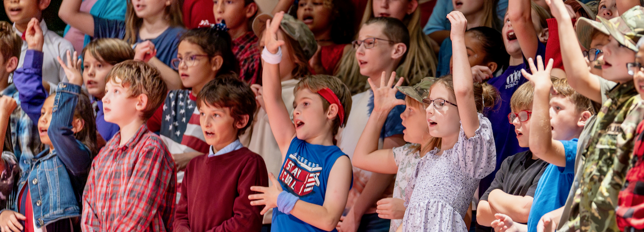 East students performing at patriotic concert