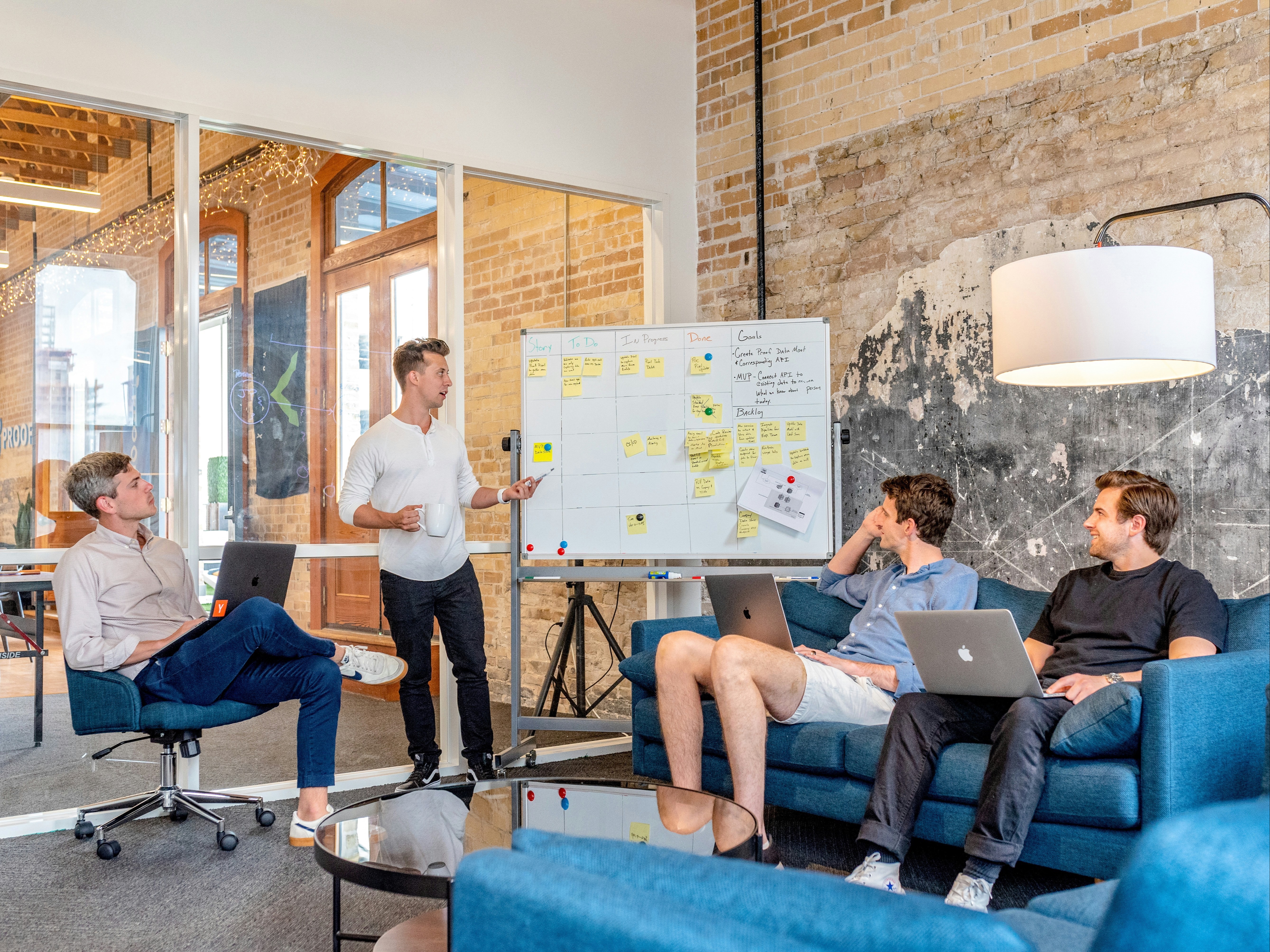 team meeting over a project