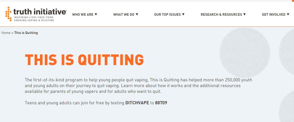 This is quiting