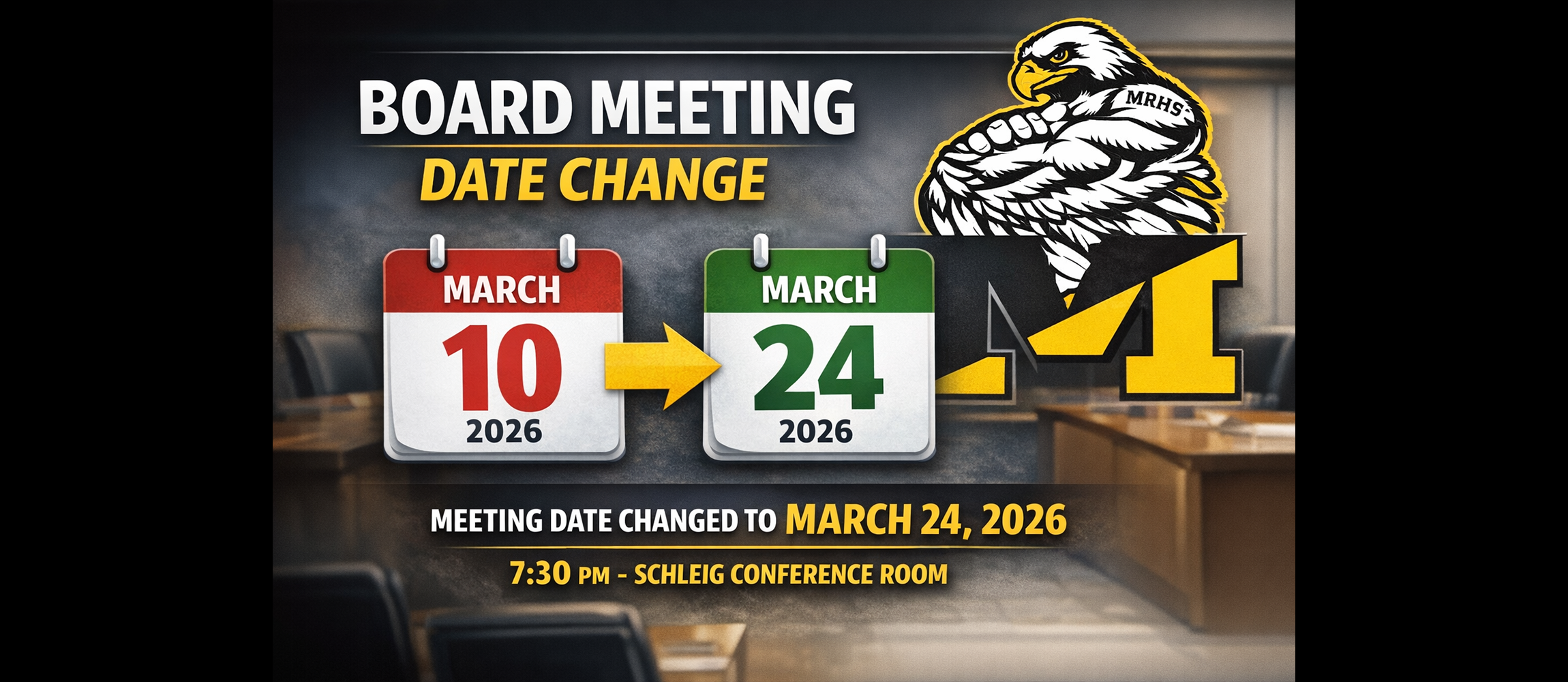 March BOE meeting change announcement