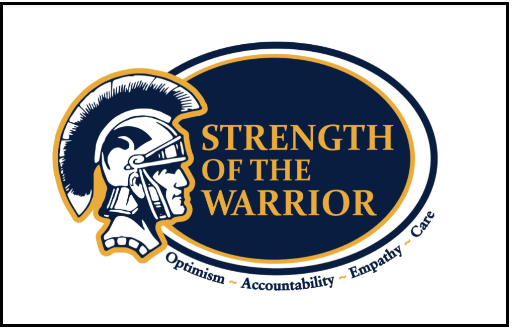 Strenth of the Warrior logo with tagline: Optimism - Accountability - Empathy - Care