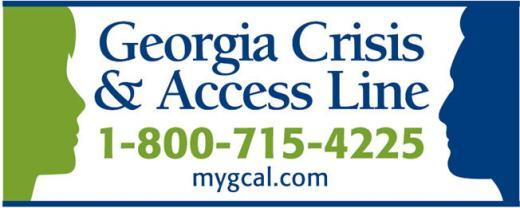 Georgia Crisis & Access Line 1-800-715-4225 mygcal.com