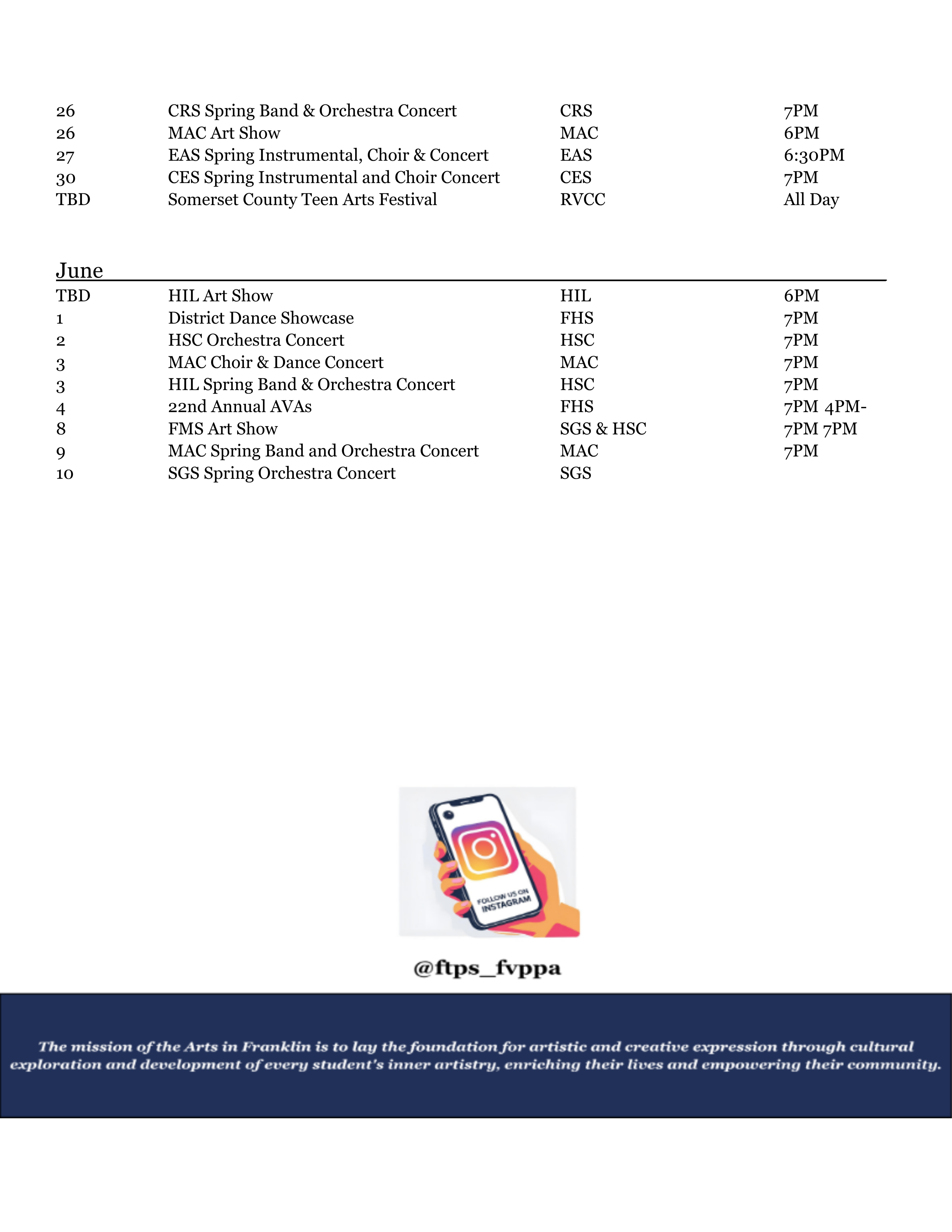 District Events