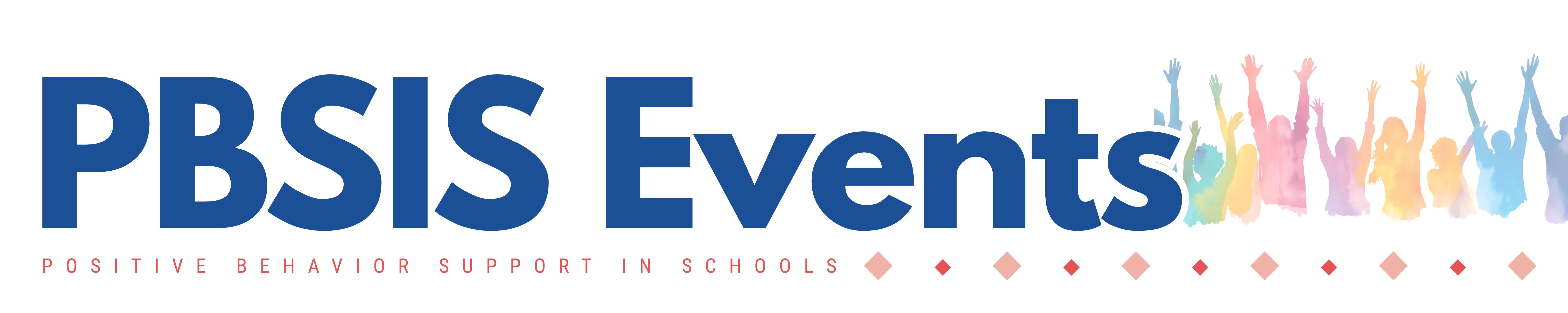 Logo for PBSIS Events with blue text on a white background, featuring multicolored lines beneath.